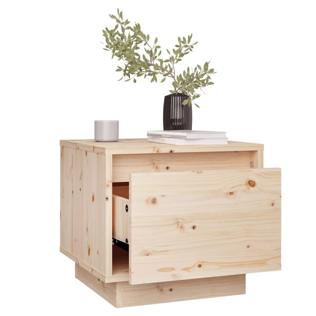 vidaXL Szafki nocne, 2 szt., 35x34x32 cm, lite drewno sosnowe