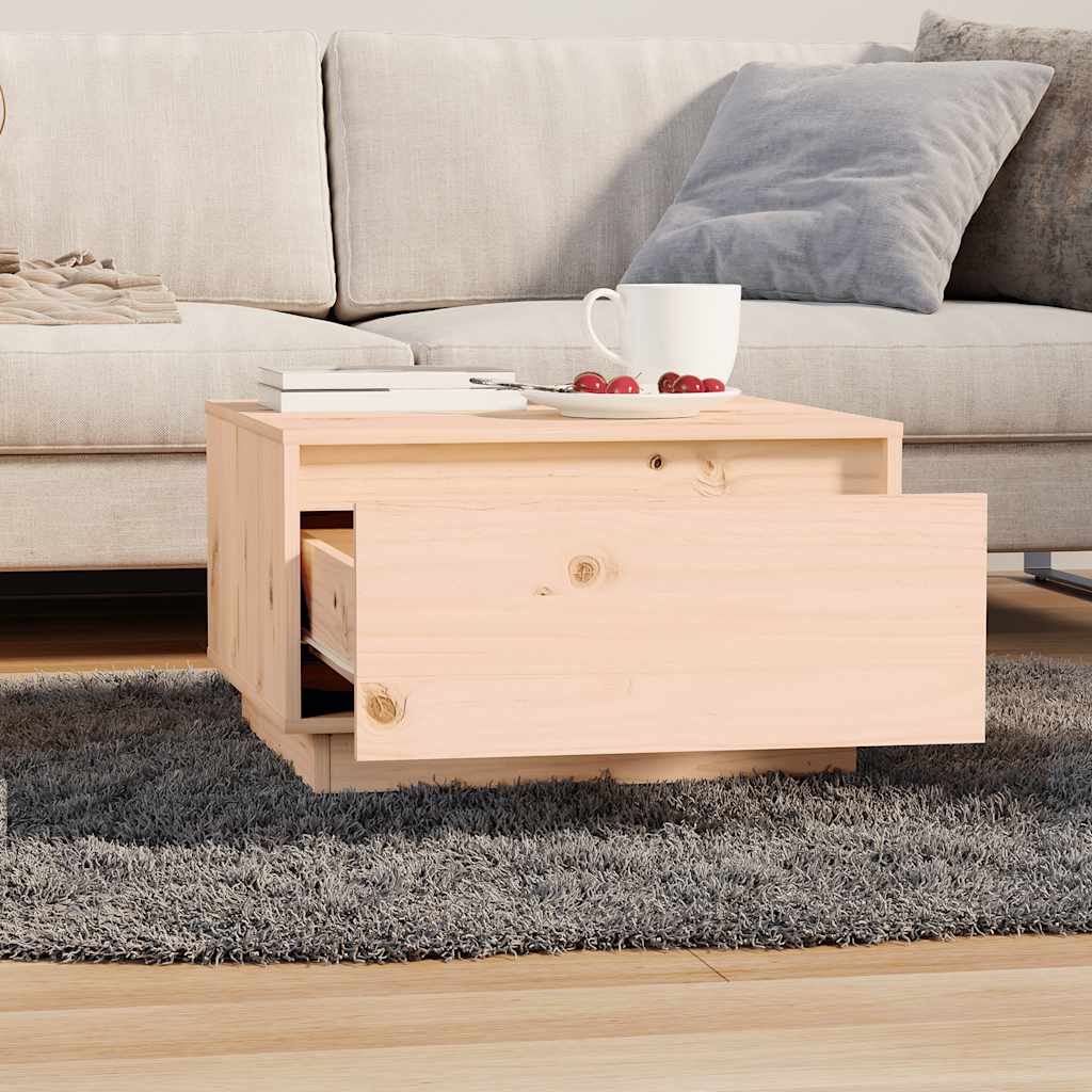 vidaXL Stolik kawowy, 55x56x32 cm, lite drewno sosnowe