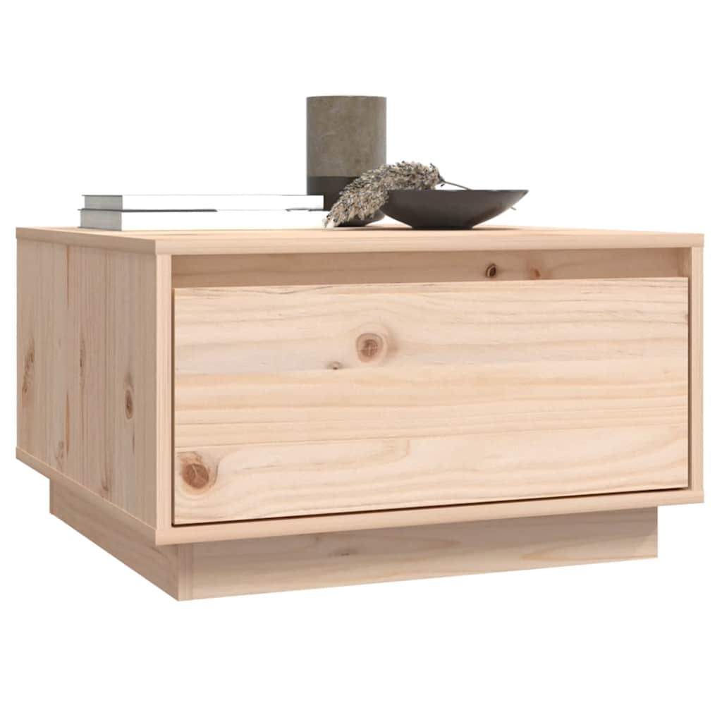 vidaXL Stolik kawowy, 55x56x32 cm, lite drewno sosnowe