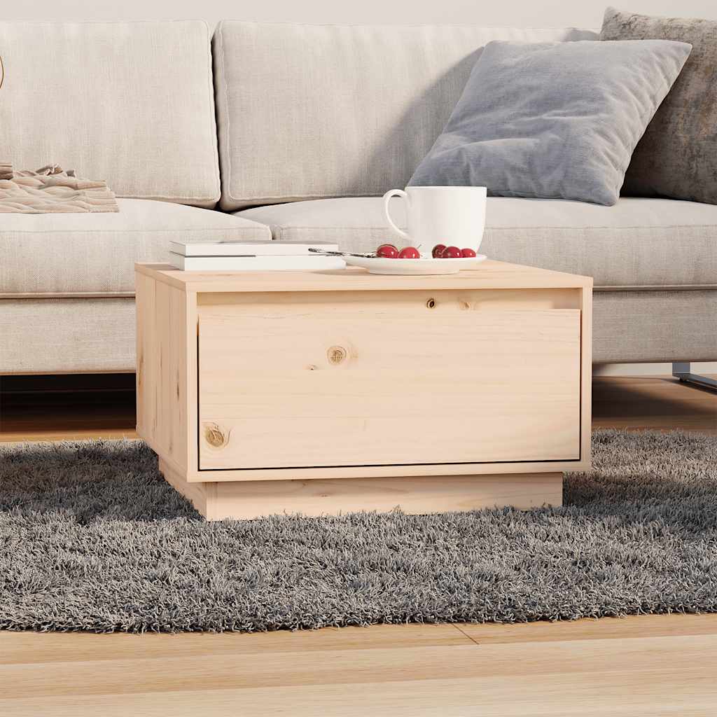 vidaXL Stolik kawowy, 55x56x32 cm, lite drewno sosnowe