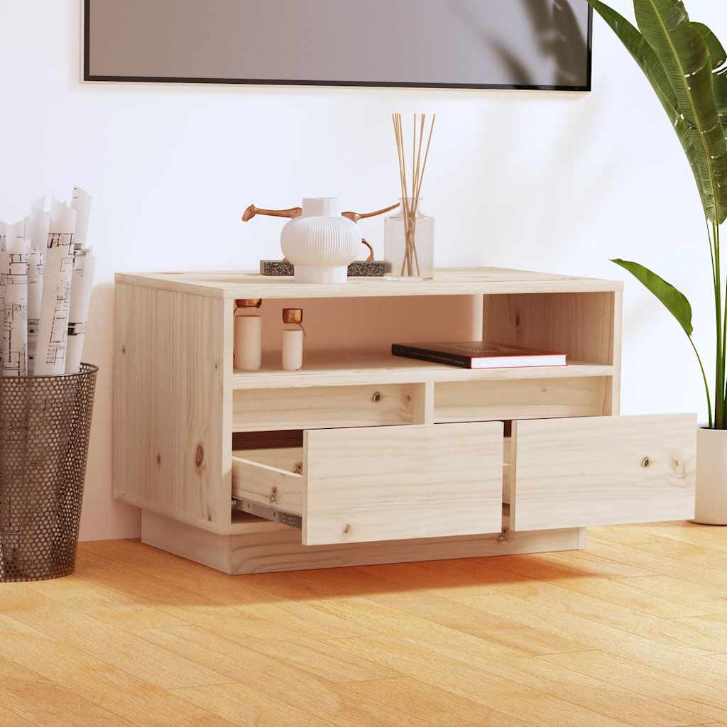 vidaXL Szafka pod telewizor, 60x35x37 cm, lite drewno sosnowe