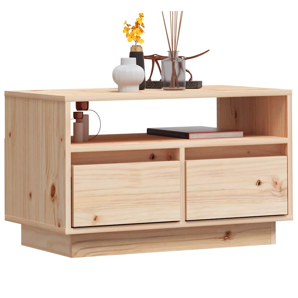 vidaXL Szafka pod telewizor, 60x35x37 cm, lite drewno sosnowe