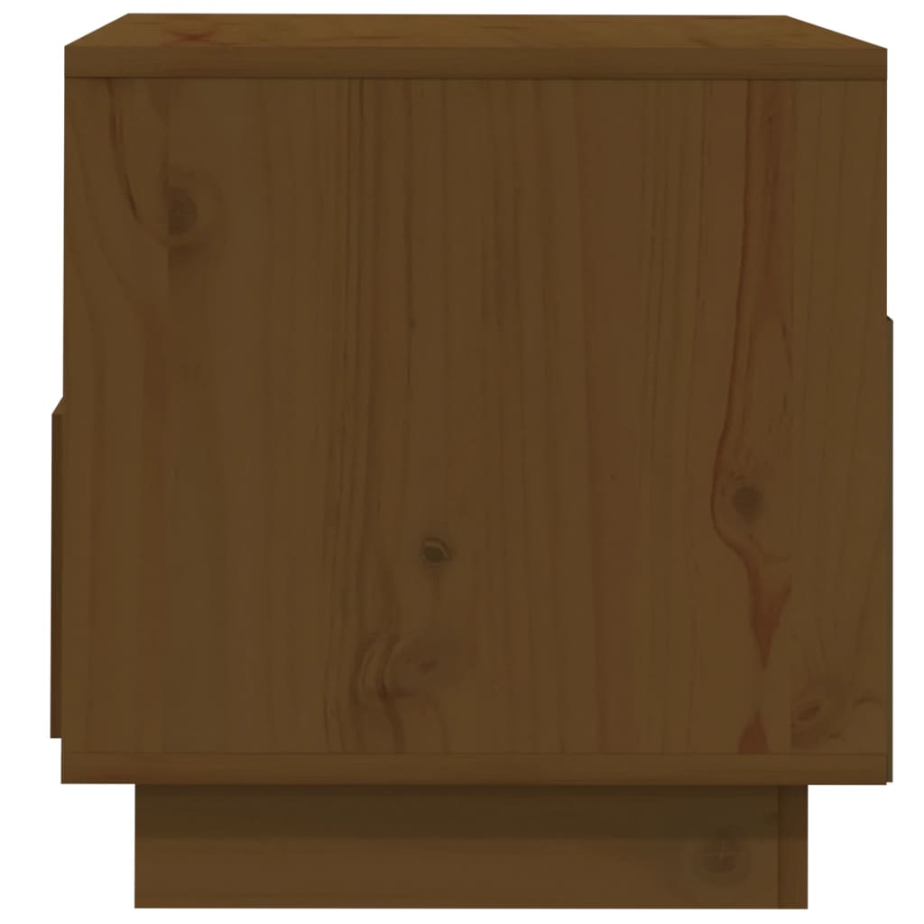 vidaXL Szafka pod TV, miodowy brąz, 60x35x37 cm, lite drewno sosnowe