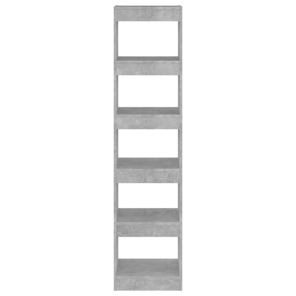 vidaXL Regał na książki/przegroda, szarość betonu, 40x30x166 cm