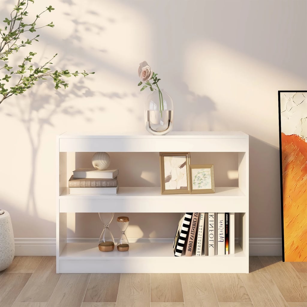 vidaXL Regał na książki/przegroda, biały, 100x30x72 cm