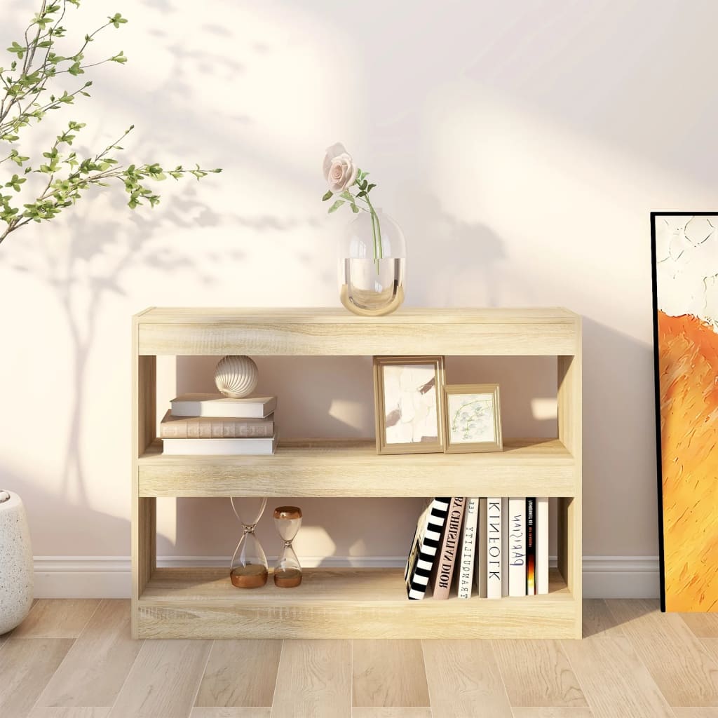 vidaXL Regał na książki/przegroda, dąb sonoma, 100x30x72 cm