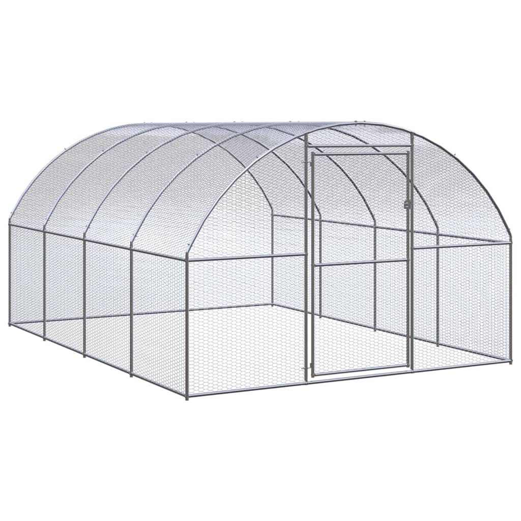 vidaXL Klatka zewnętrzna dla kurcząt, 3x4x2 m, stal galwanizowana