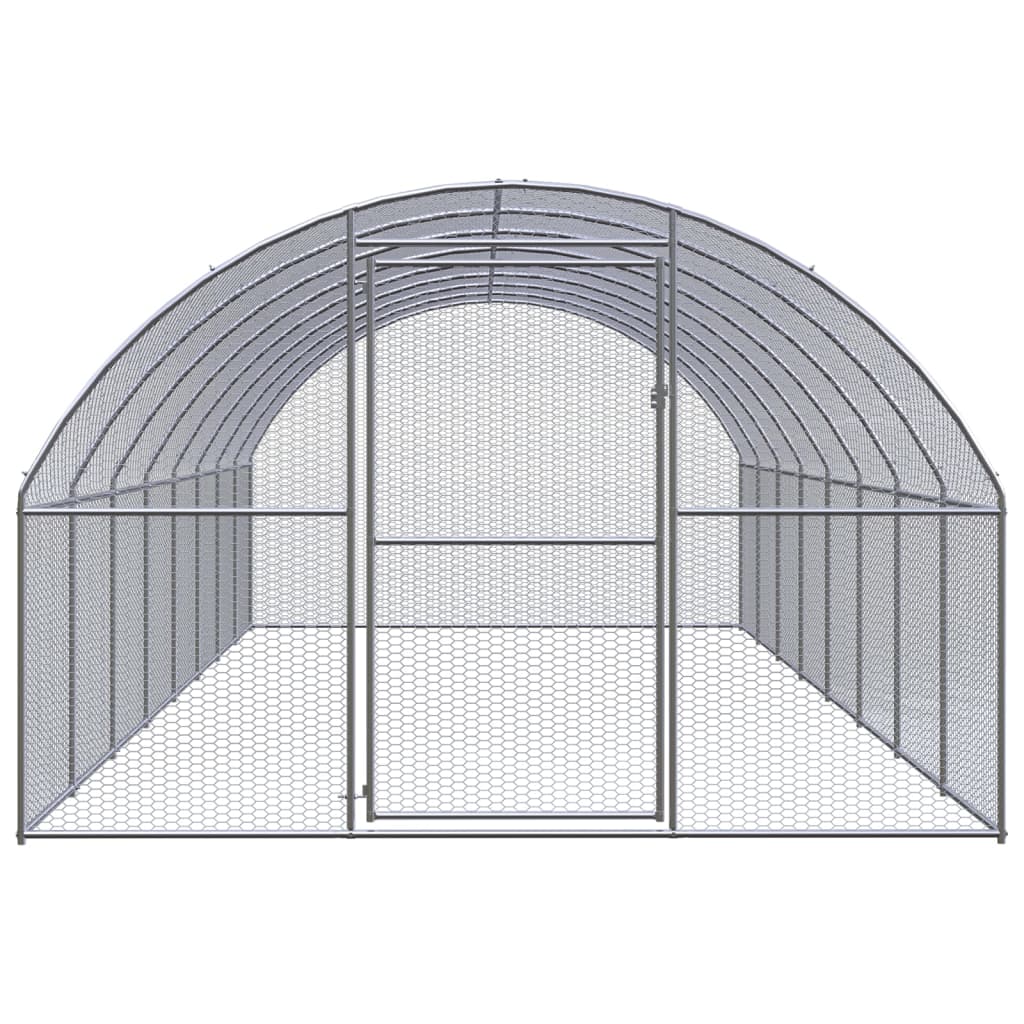 vidaXL Klatka zewnętrzna dla kurcząt, 3x8x2 m, stal galwanizowana