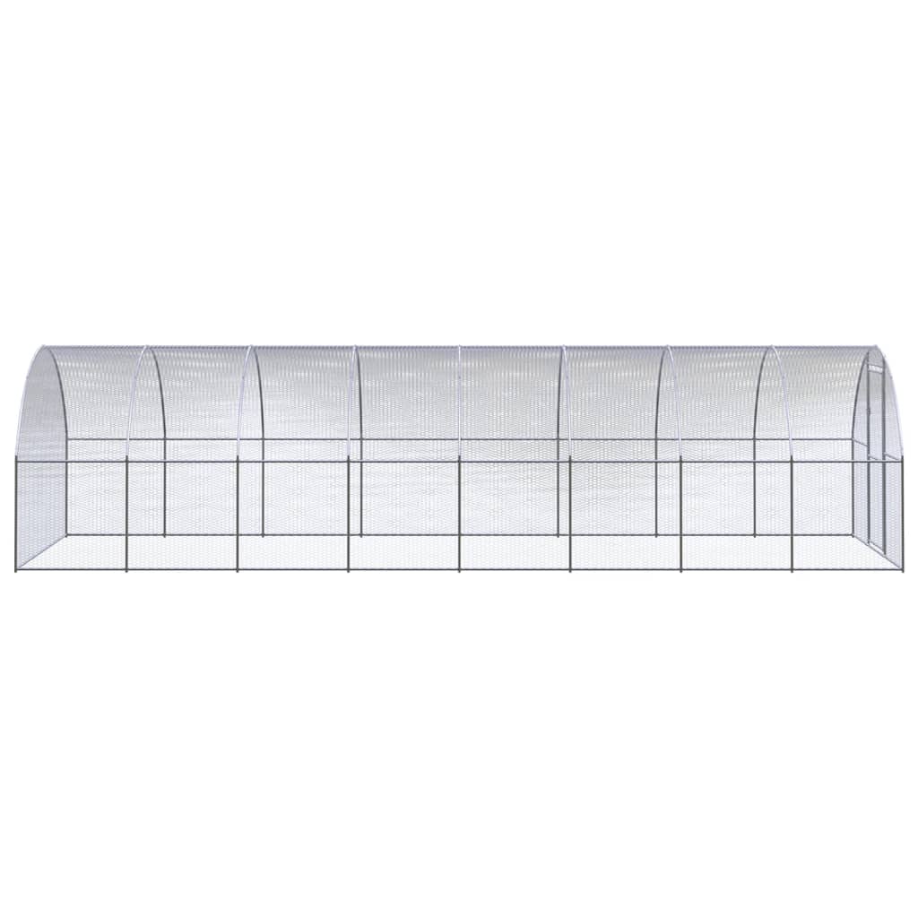 vidaXL Klatka zewnętrzna dla kurcząt, 3x8x2 m, stal galwanizowana
