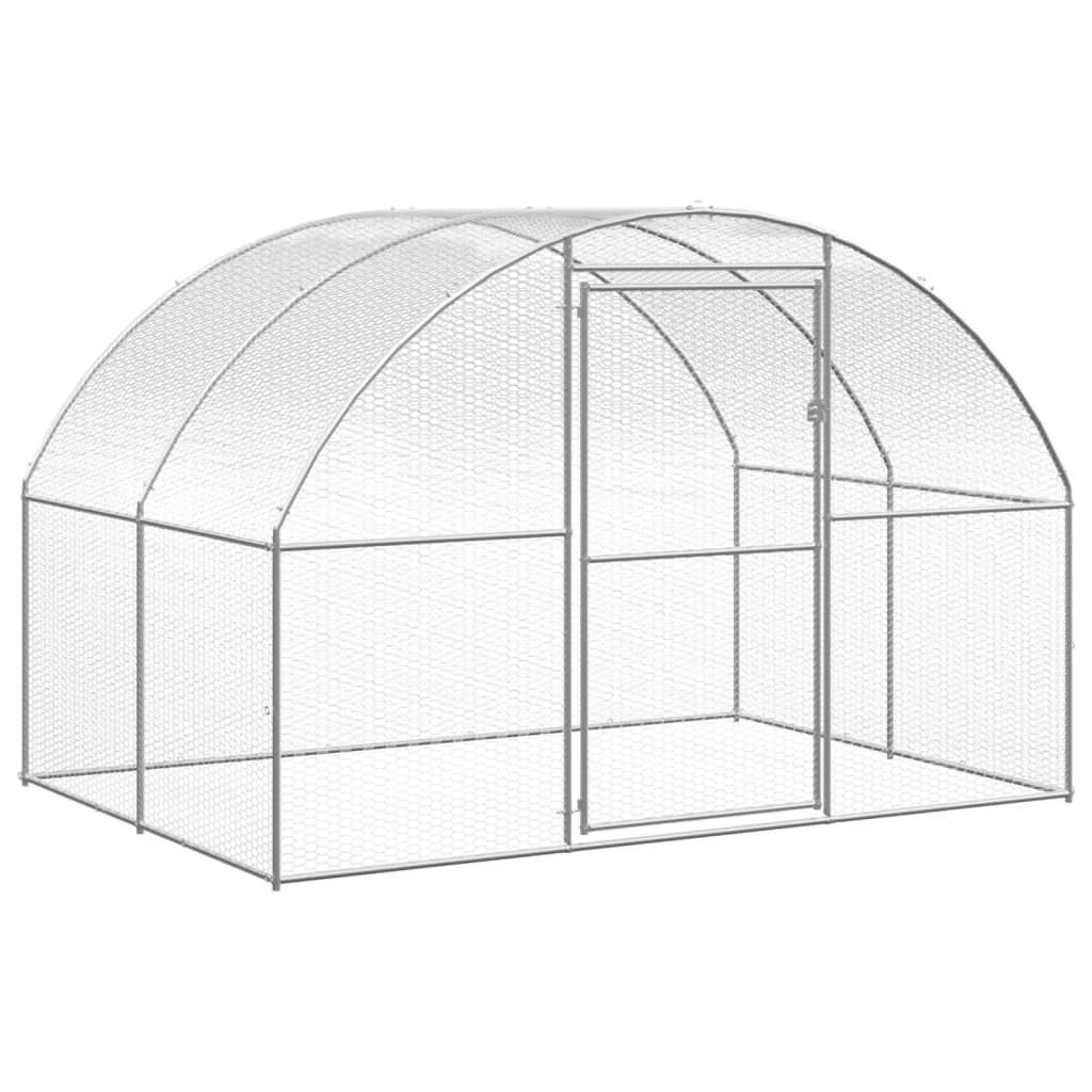 vidaXL Klatka zewnętrzna dla kurcząt, 3x8x2 m, stal galwanizowana