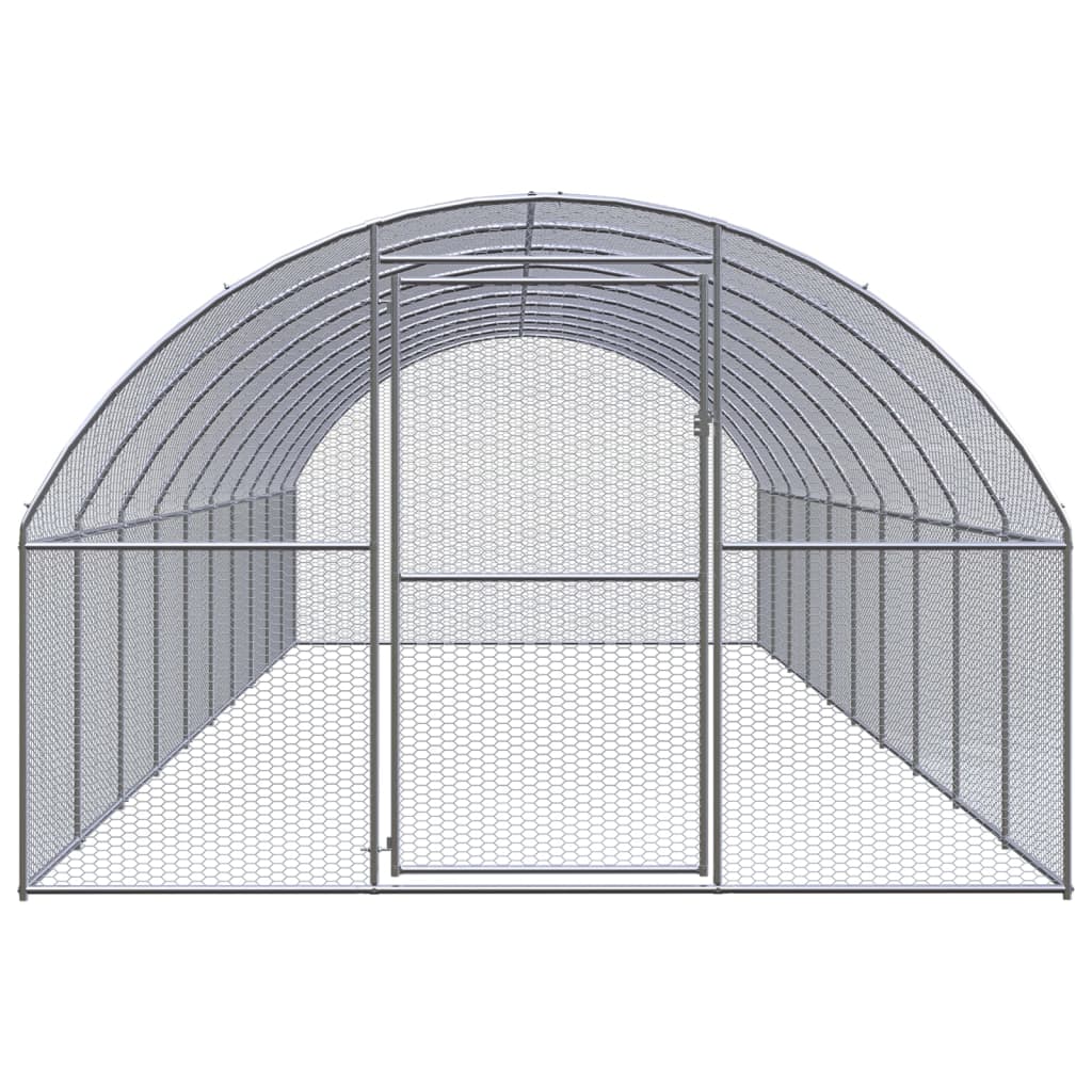 vidaXL Klatka zewnętrzna dla kurcząt, 3x10x2 m, stal galwanizowana