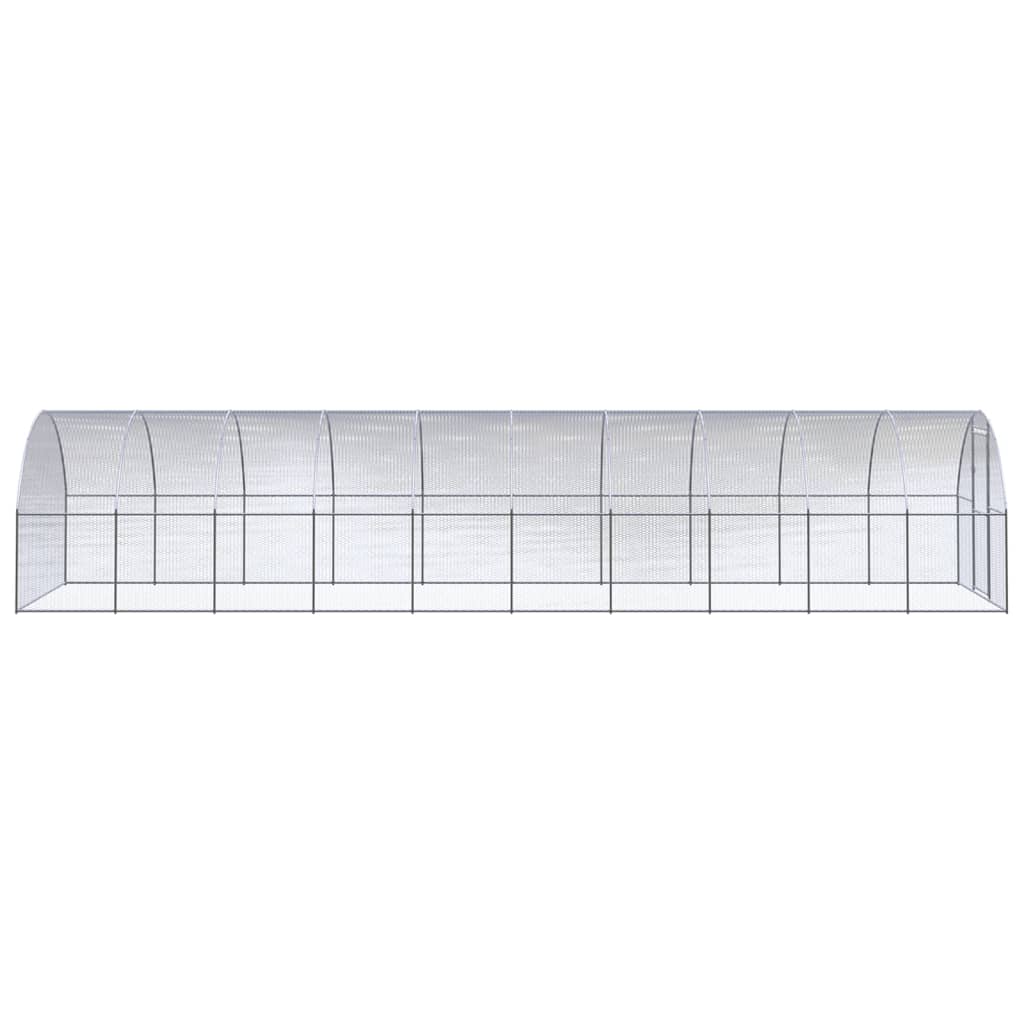 vidaXL Klatka zewnętrzna dla kurcząt, 3x10x2 m, stal galwanizowana