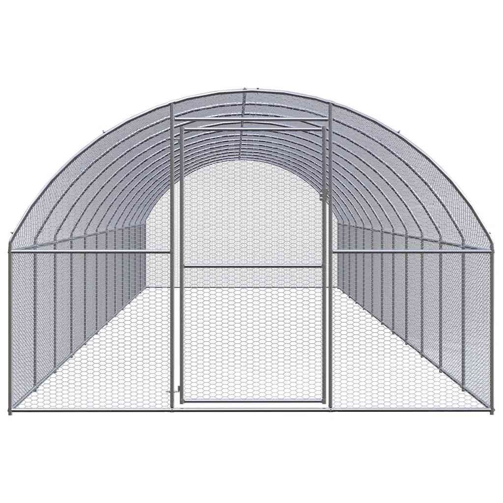 vidaXL Klatka zewnętrzna dla kurcząt, 3x12x2 m, stal galwanizowana