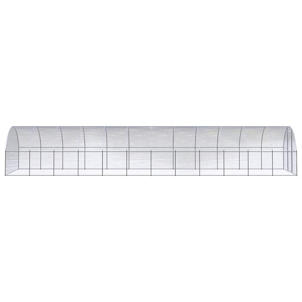vidaXL Klatka zewnętrzna dla kurcząt, 3x12x2 m, stal galwanizowana