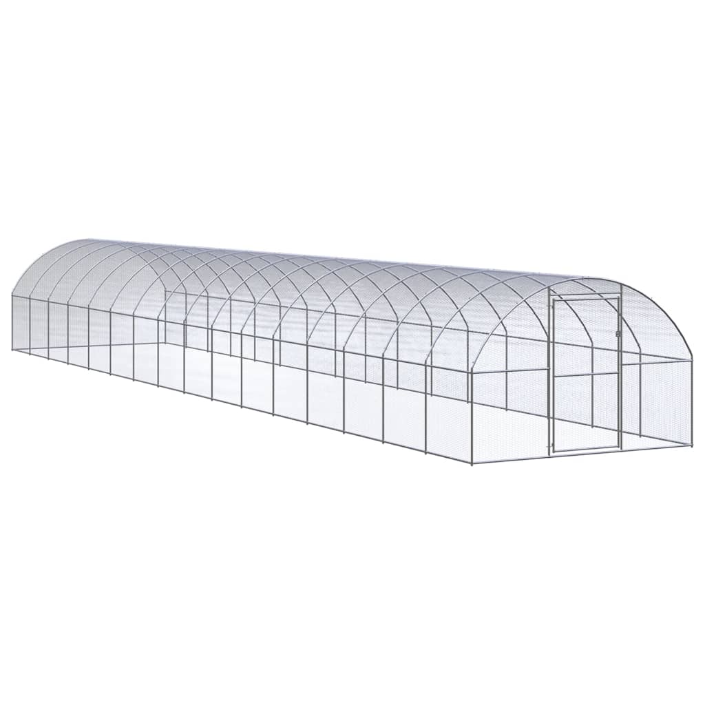 vidaXL Klatka zewnętrzna dla kurcząt, 3x16x2 m, stal galwanizowana