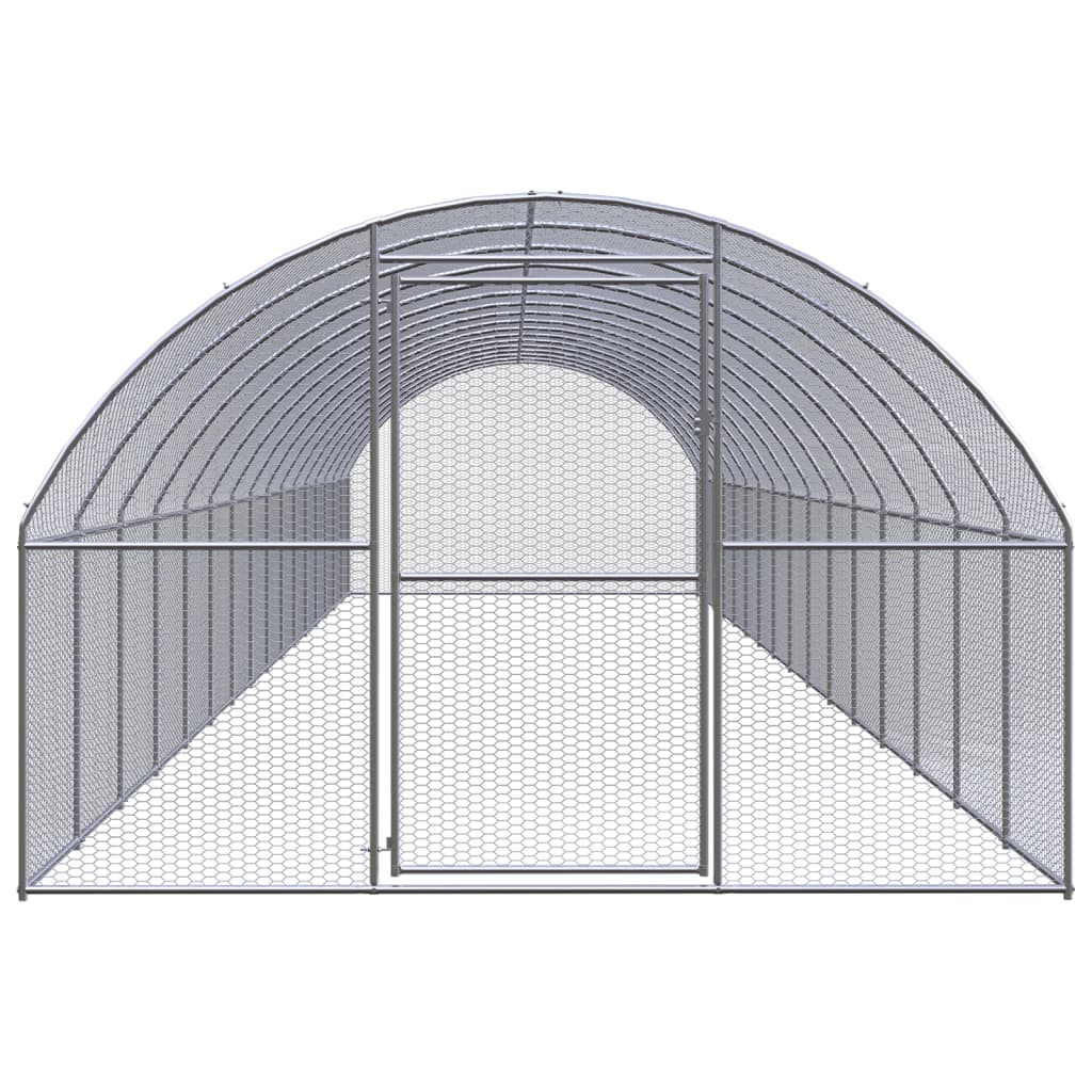 vidaXL Klatka zewnętrzna dla kurcząt, 3x16x2 m, stal galwanizowana