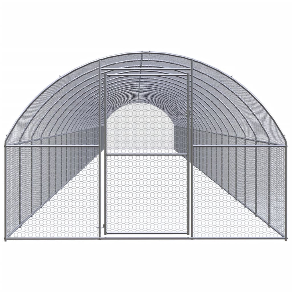 vidaXL Klatka zewnętrzna dla kurcząt, 3x24x2 m, stal galwanizowana