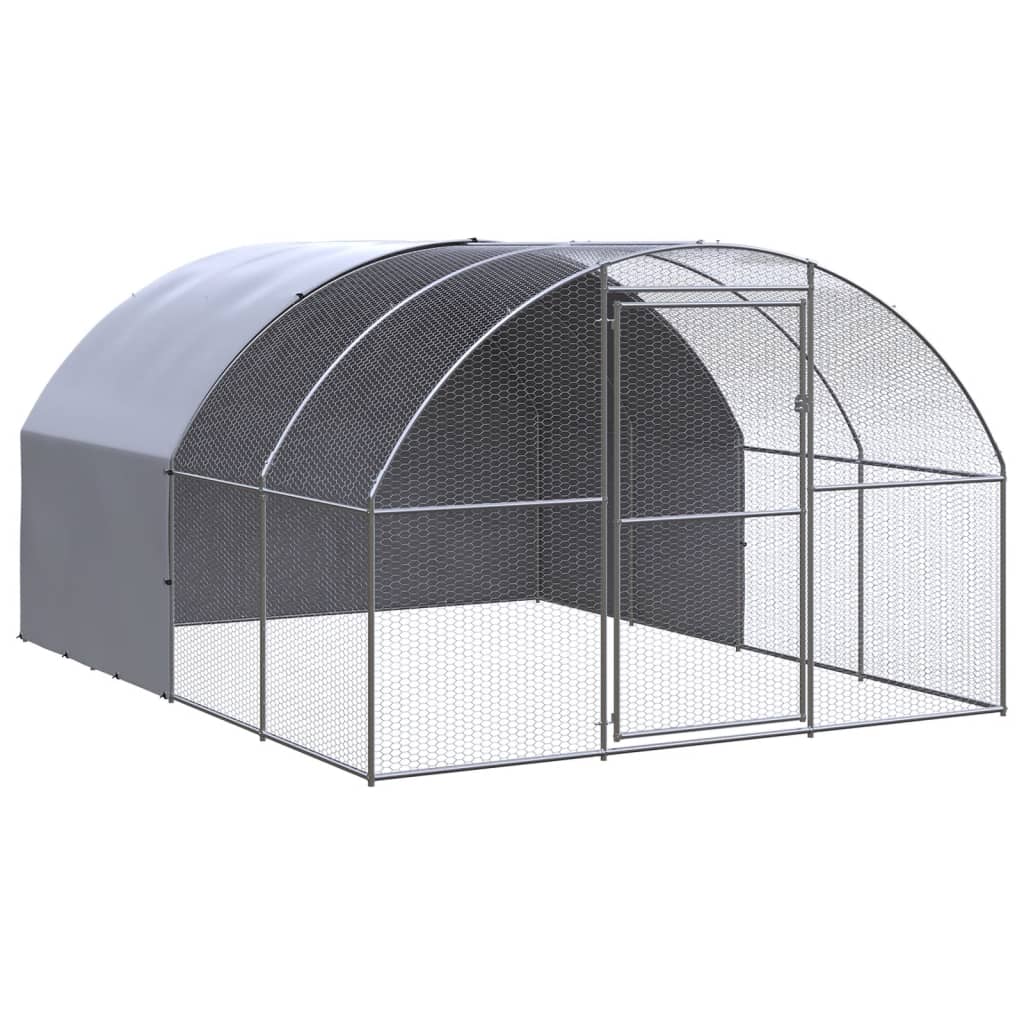 vidaXL Klatka zewnętrzna dla kurcząt, 3x4x2 m, stal galwanizowana
