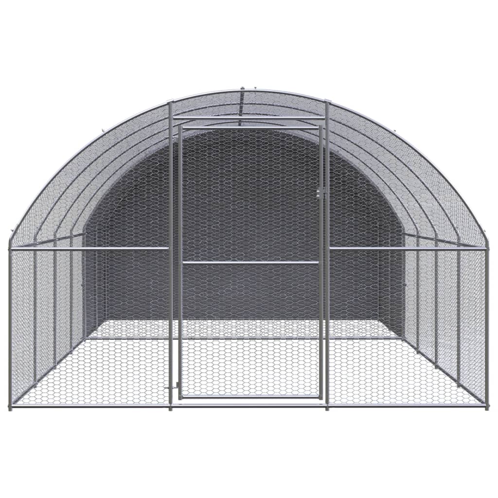 vidaXL Klatka zewnętrzna dla kurcząt, 3x4x2 m, stal galwanizowana