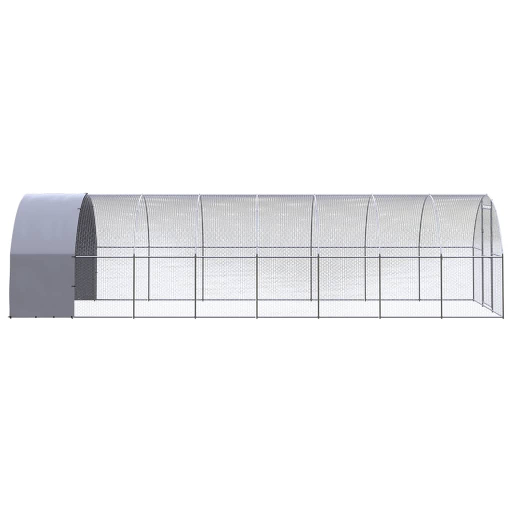 vidaXL Klatka zewnętrzna dla kurcząt, 3x8x2 m, stal galwanizowana