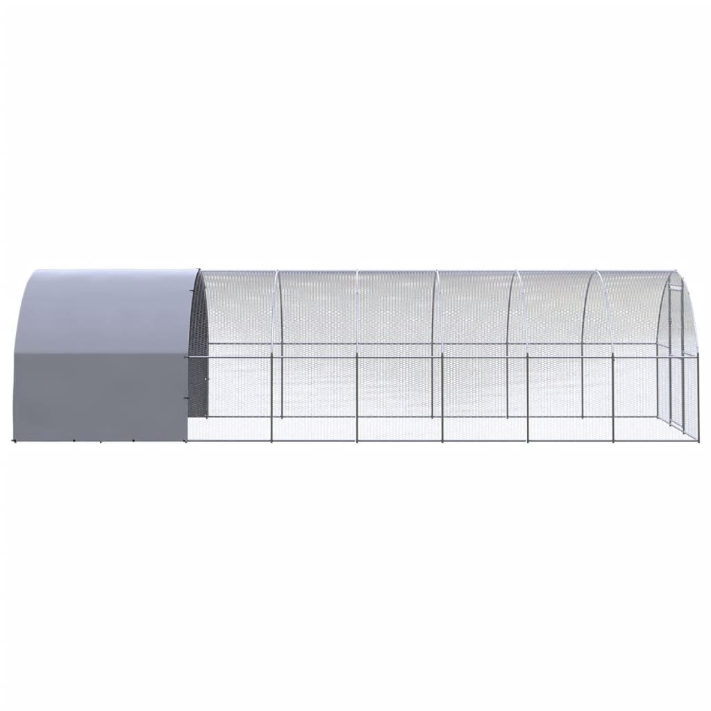 vidaXL Klatka zewnętrzna dla kurcząt, 3x8x2 m, stal galwanizowana