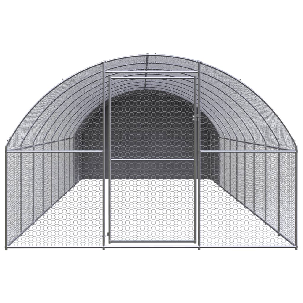 vidaXL Klatka zewnętrzna dla kurcząt, 3x10x2 m, stal galwanizowana