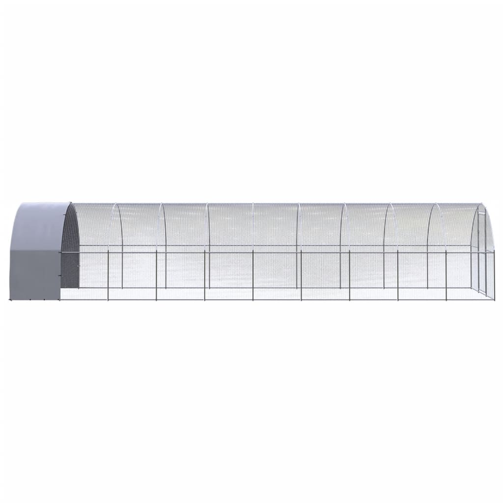 vidaXL Klatka zewnętrzna dla kurcząt, 3x10x2 m, stal galwanizowana