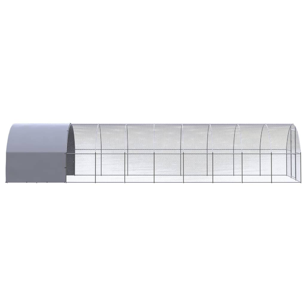 vidaXL Klatka zewnętrzna dla kurcząt, 3x10x2 m, stal galwanizowana