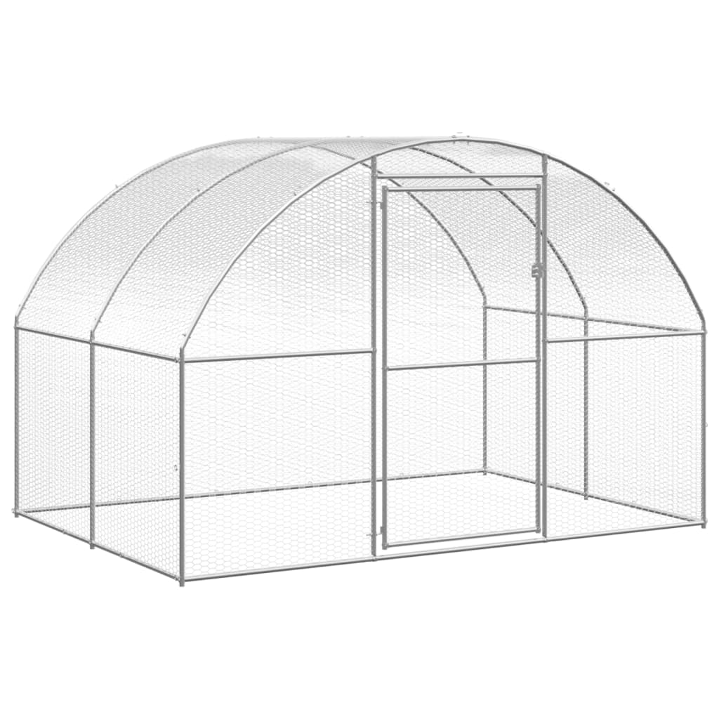 vidaXL Klatka zewnętrzna dla kurcząt, 3x10x2 m, stal galwanizowana