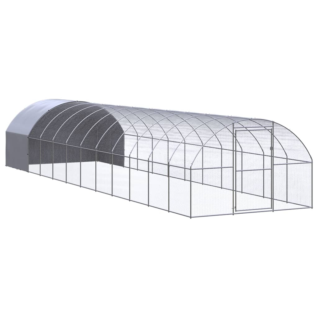 vidaXL Klatka zewnętrzna dla kurcząt, 3x12x2 m, stal galwanizowana