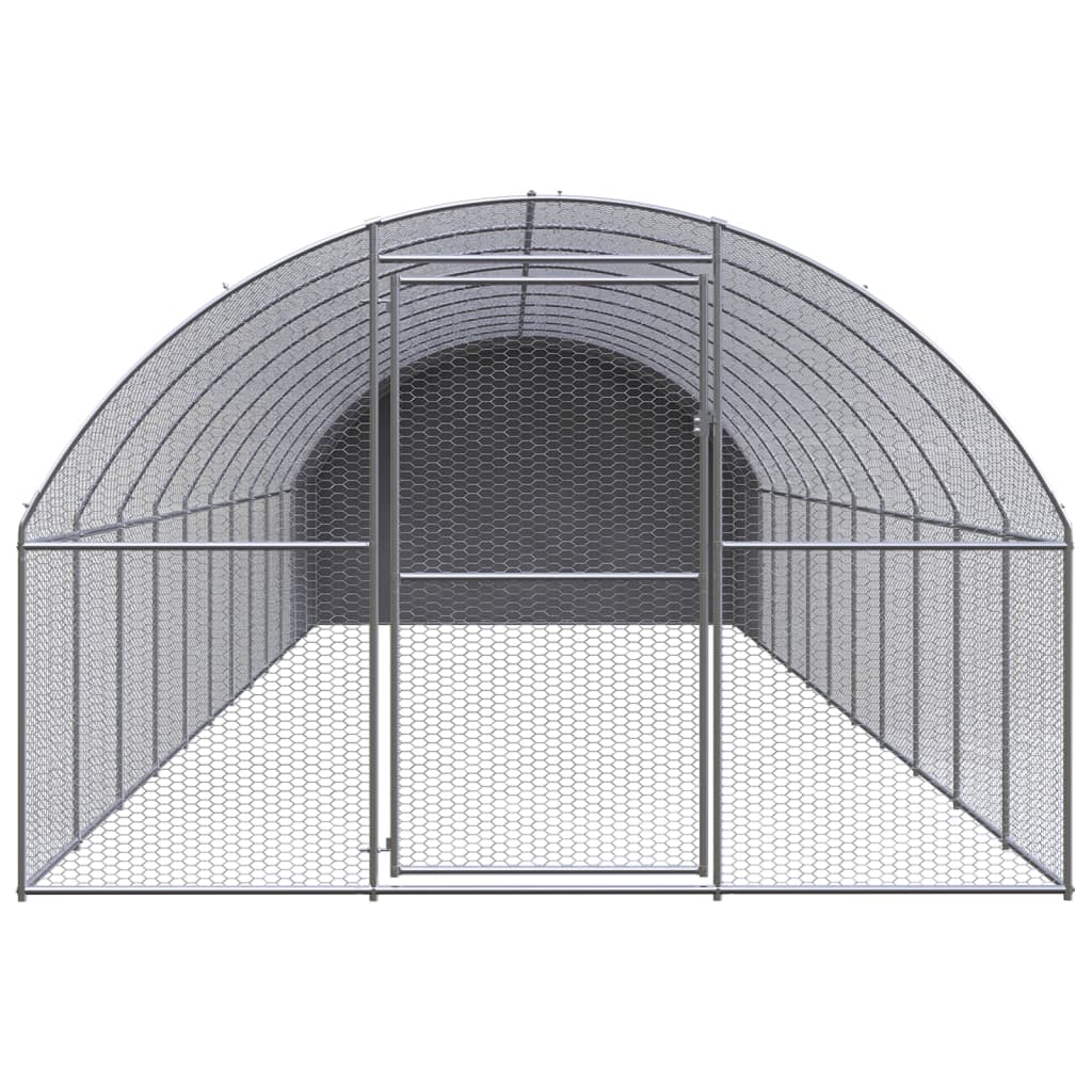 vidaXL Klatka zewnętrzna dla kurcząt, 3x12x2 m, stal galwanizowana