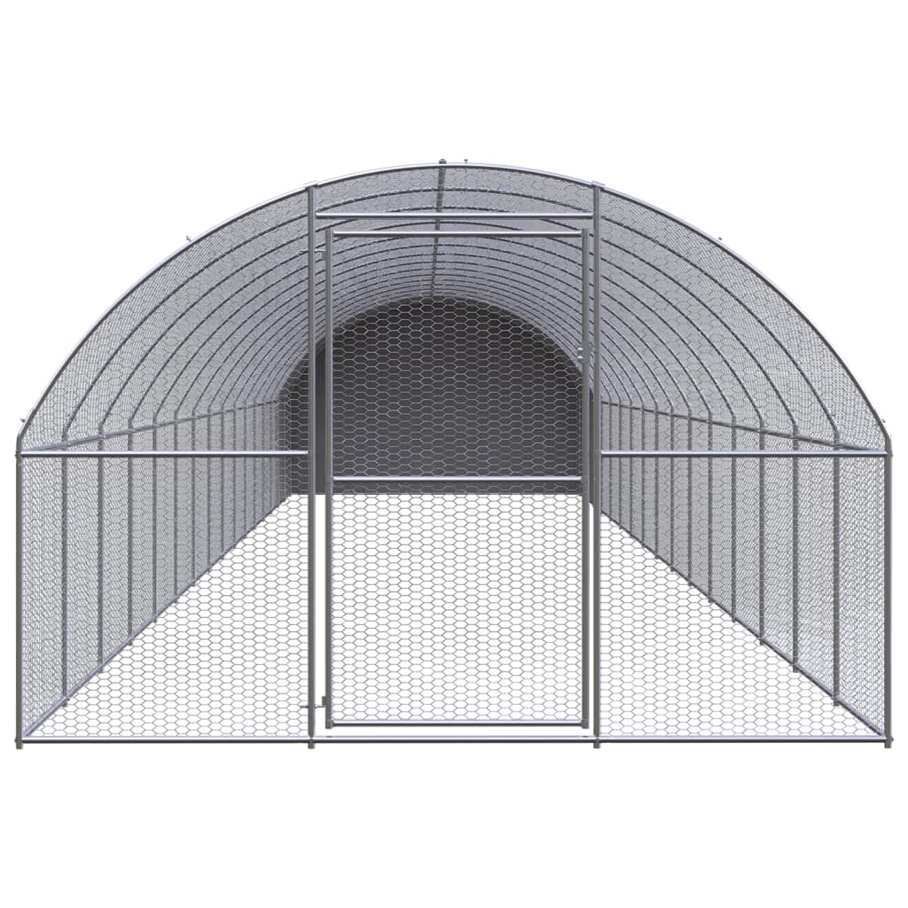 vidaXL Klatka zewnętrzna dla kurcząt, 3x16x2 m, stal galwanizowana