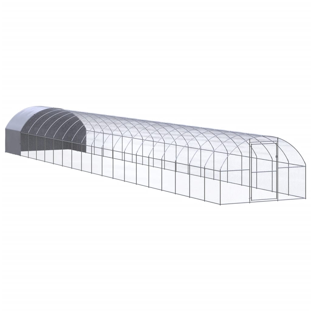 vidaXL Klatka zewnętrzna dla kurcząt, 3x20x2 m, stal galwanizowana