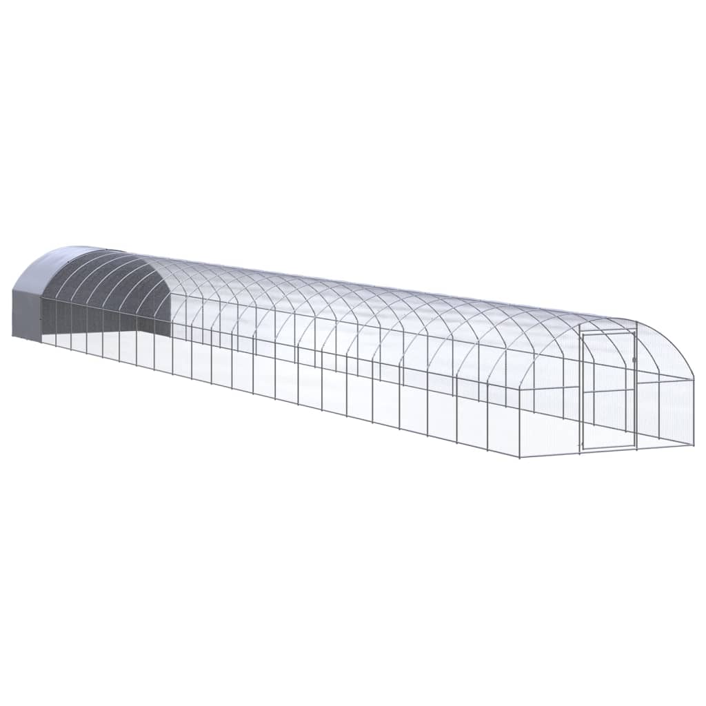 vidaXL Klatka zewnętrzna dla kurcząt, 3x24x2 m, stal galwanizowana