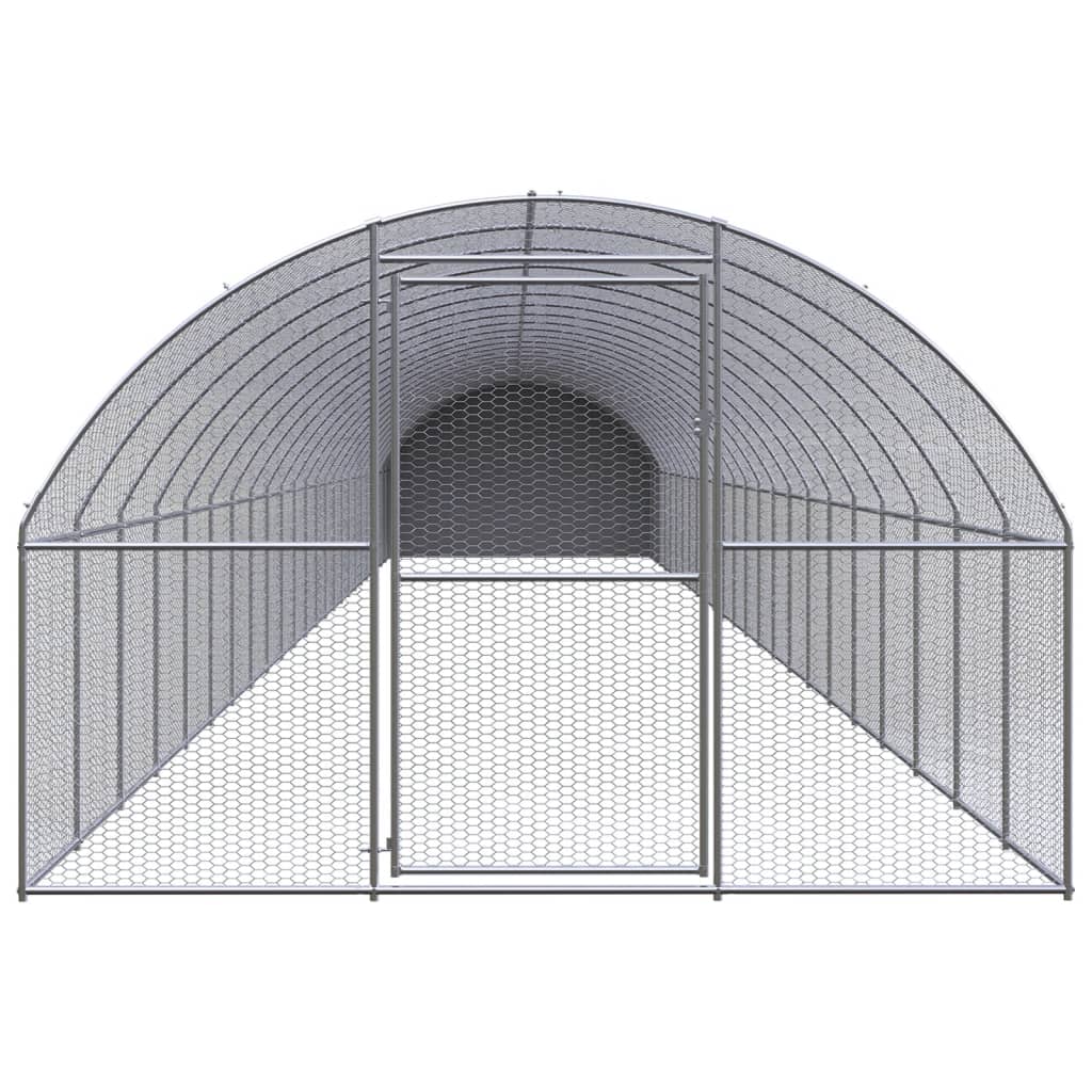 vidaXL Klatka zewnętrzna dla kurcząt, 3x24x2 m, stal galwanizowana