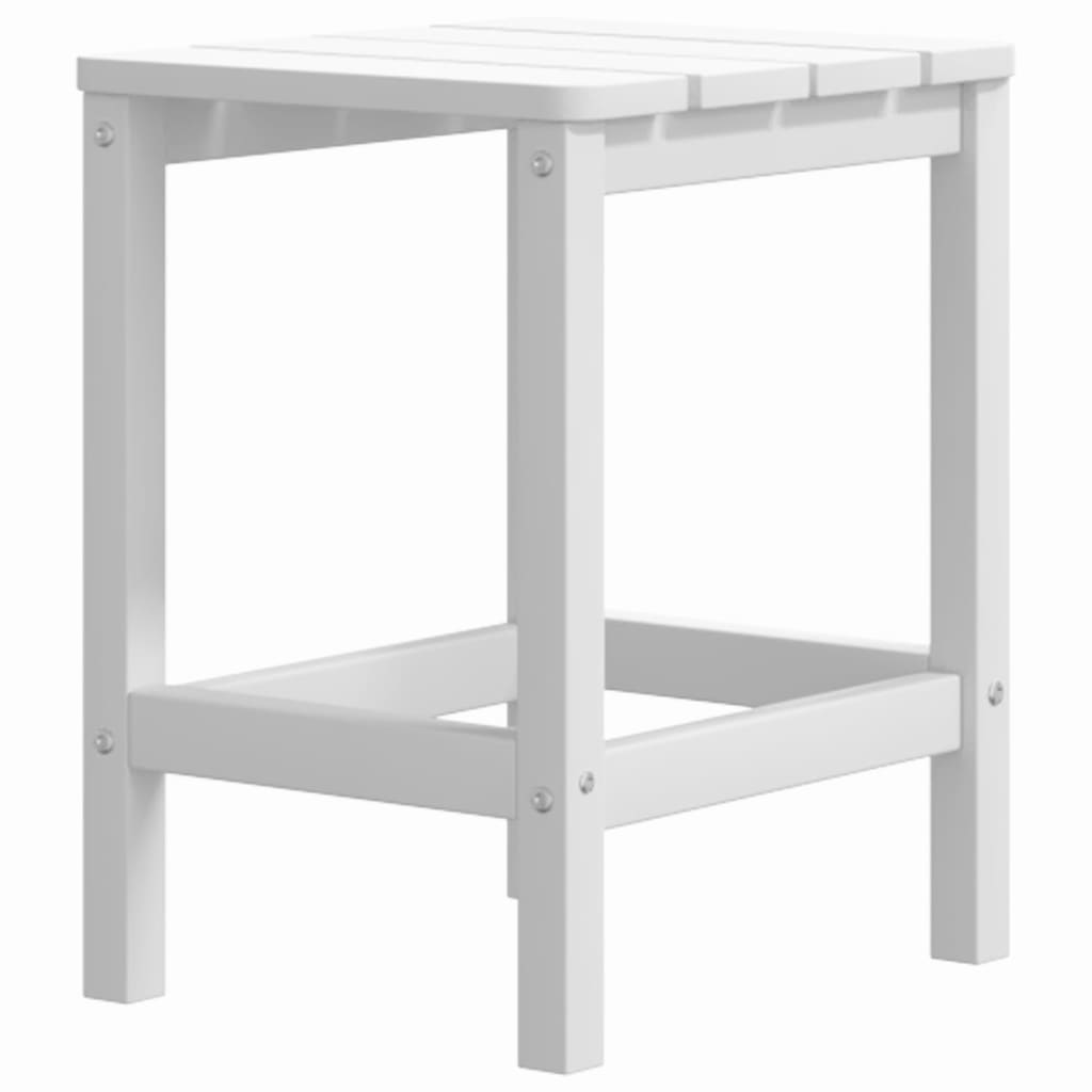 vidaXL Krzesła ogrodowe Adirondack ze stolikiem, HDPE, białe