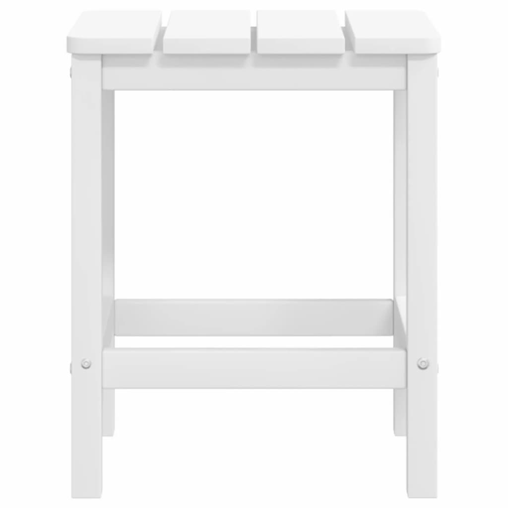 vidaXL Krzesło Adirondack z podnóżkiem i stolikiem, HDPE, białe