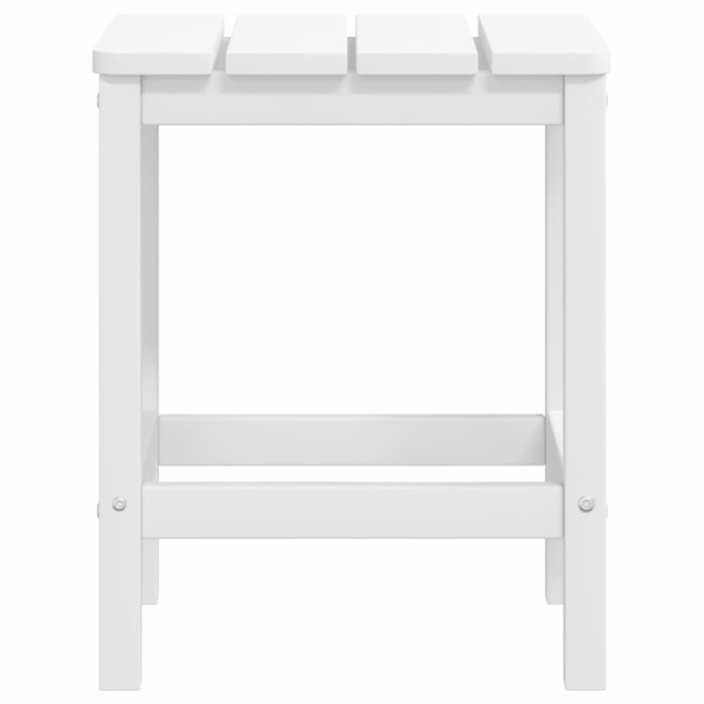 vidaXL Krzesła Adirondack z podnóżkami i stolikiem, HDPE, białe