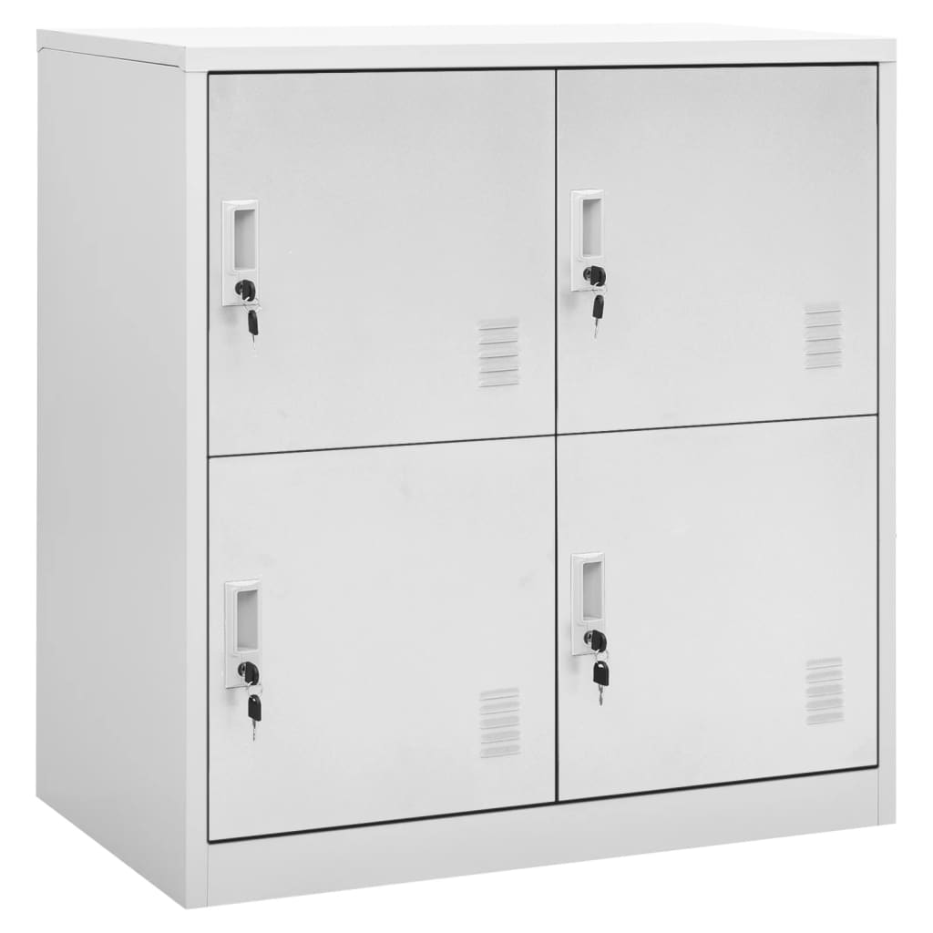 vidaXL Szafki zamykane, 2 szt., jasnoszare, 90x45x92,5 cm, stalowe