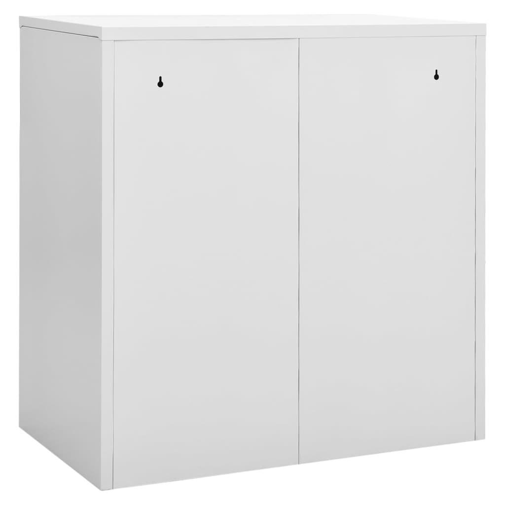 vidaXL Szafki zamykane, 2 szt., jasnoszare, 90x45x92,5 cm, stalowe