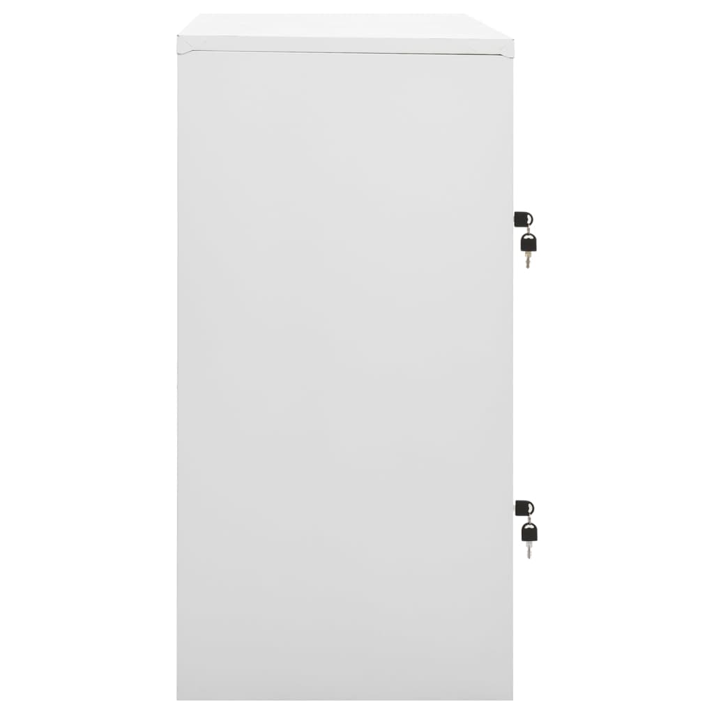 vidaXL Szafki zamykane, 2 szt., jasnoszaro-czerwone, 90x45x92,5 cm