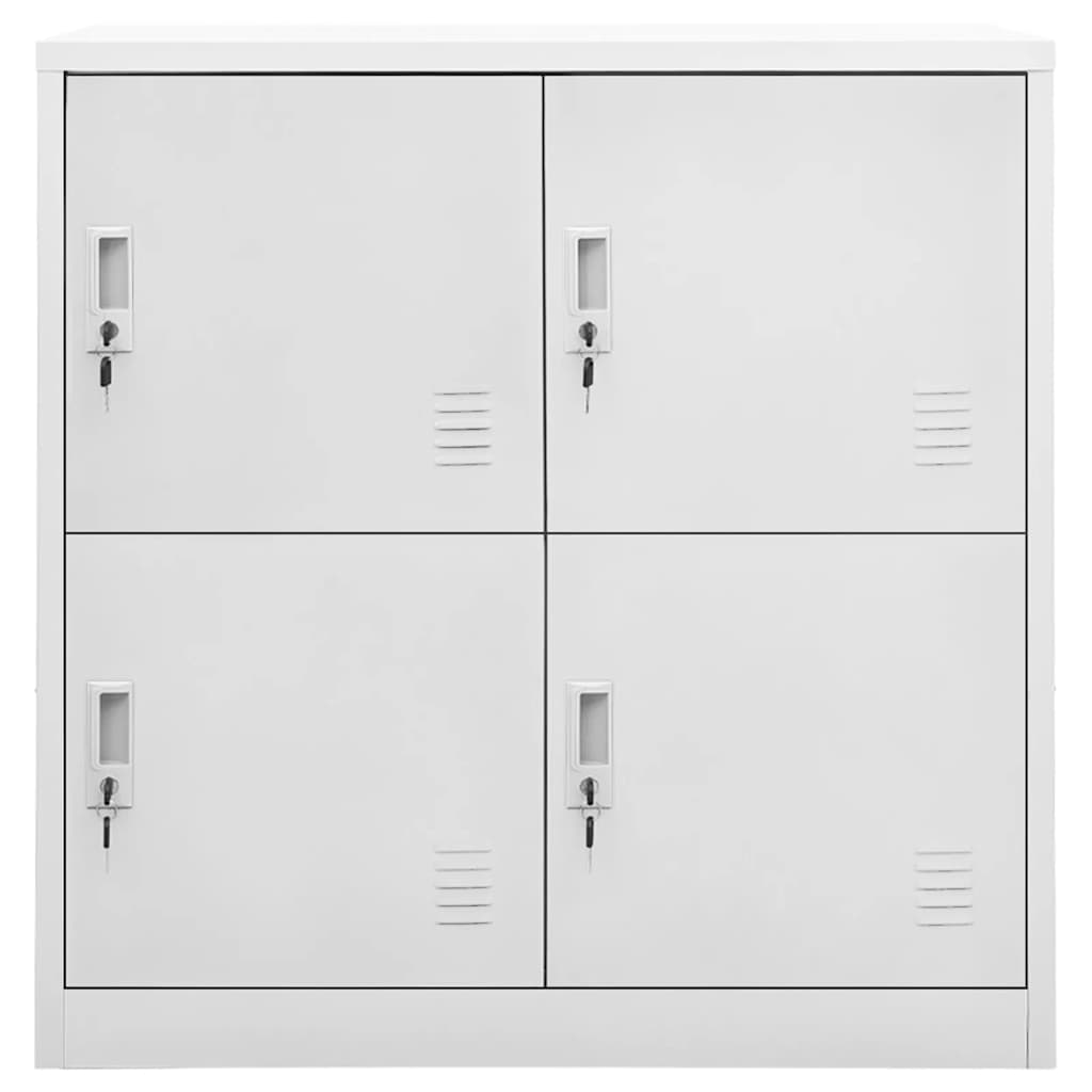 vidaXL Szafki zamykane, 5 szt., jasnoszare, 90x45x92,5 cm, stalowe