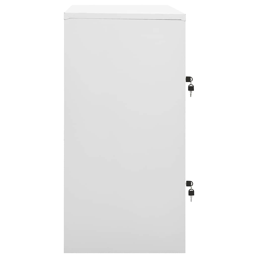 vidaXL Szafki zamykane, 5 szt., jasnoszare, 90x45x92,5 cm, stalowe