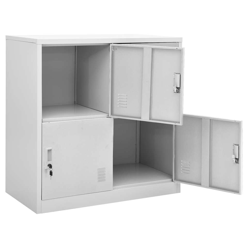 vidaXL Szafki zamykane, 5 szt., jasnoszare, 90x45x92,5 cm, stalowe