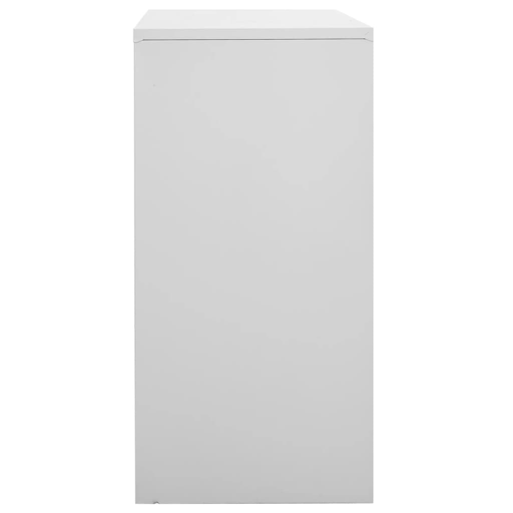 vidaXL Szafki zamykane, 2 szt., jasnoszare, 90x45x92,5 cm, stalowe