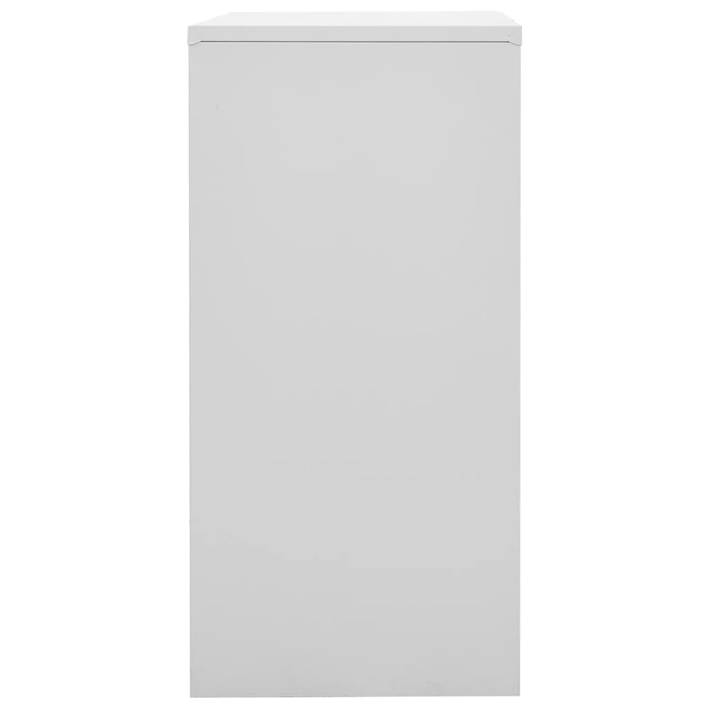 vidaXL Szafki zamykane, 2 szt., jasnoszaro-czerwone, 90x45x92,5 cm