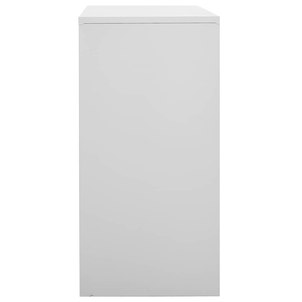 vidaXL Szafki zamykane, 5 szt., jasnoszare, 90x45x92,5 cm, stalowe