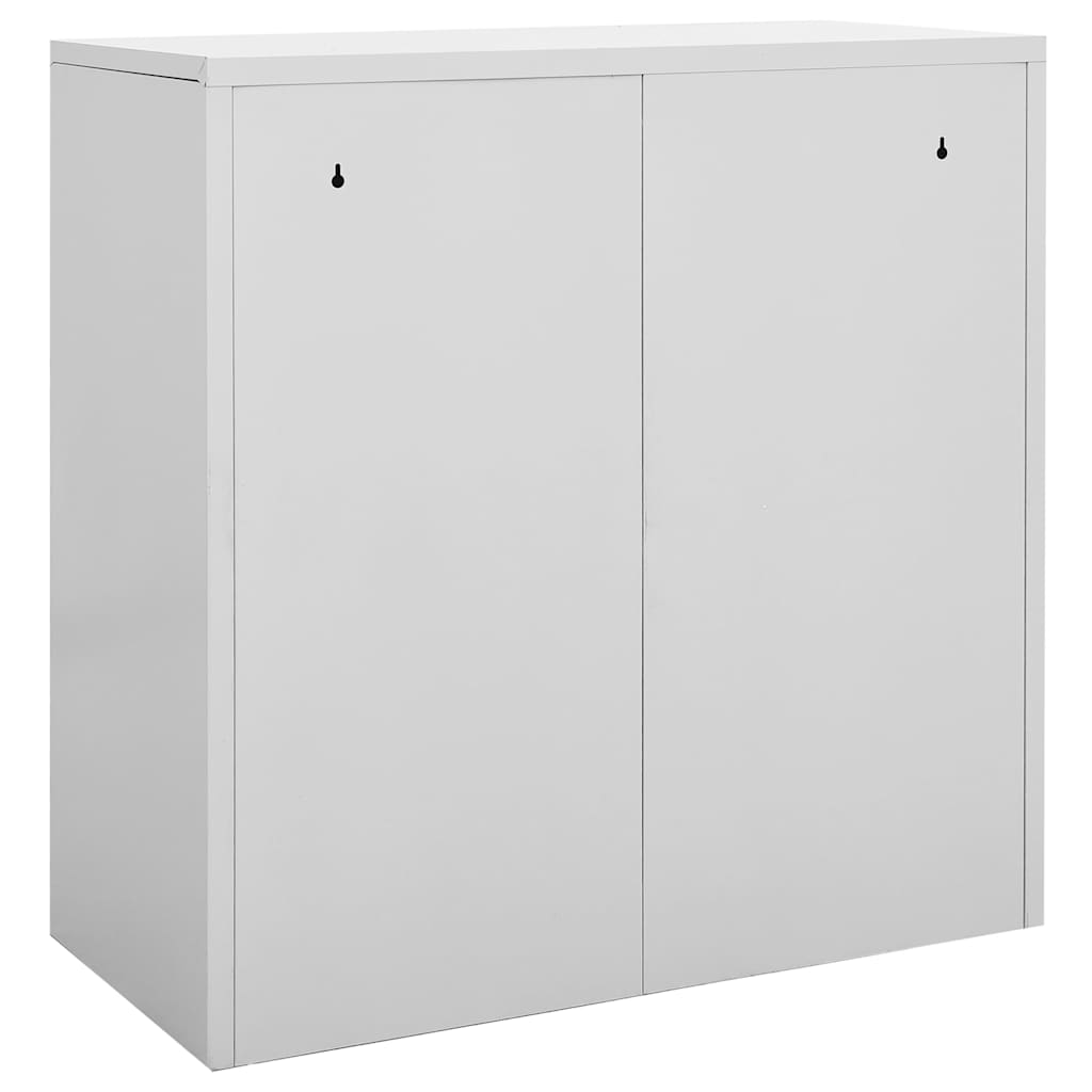 vidaXL Szafki zamykane, 5 szt., jasnoszare, 90x45x92,5 cm, stalowe