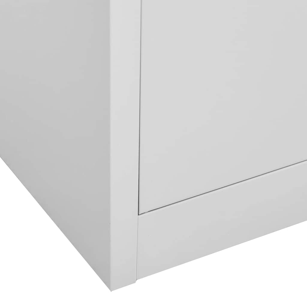 vidaXL Szafki zamykane, 5 szt., jasnoszare, 90x45x92,5 cm, stalowe