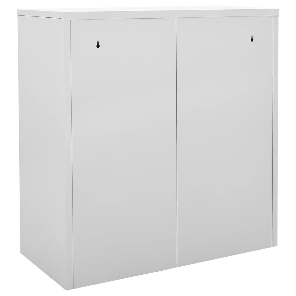 vidaXL Szafki zamykane, 2 szt., jasnoszaro-czerwone, 90x45x92,5 cm